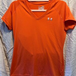 Under Armour Women's Bright Orange V-Neck Tee
